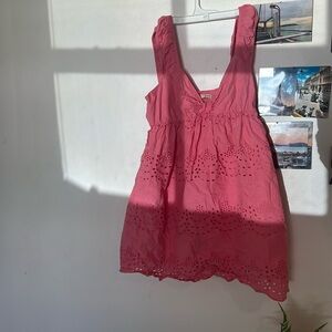 pink summer mini dress